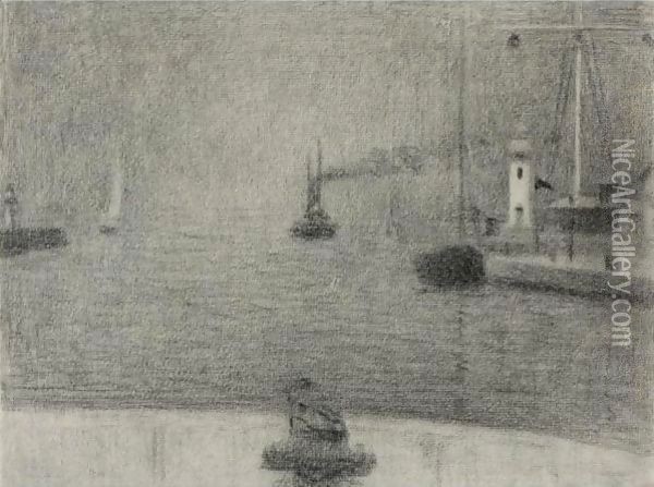 The Port of Honfleur Oil Painting - Georges Seurat