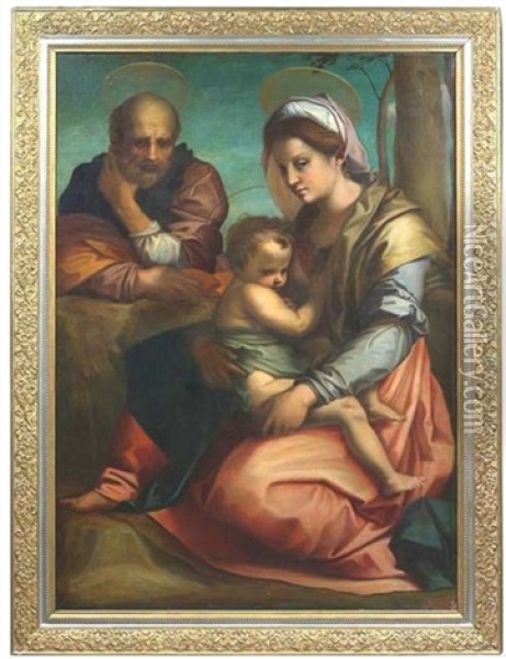 Heilige Familie Oil Painting - Andrea Del Sarto