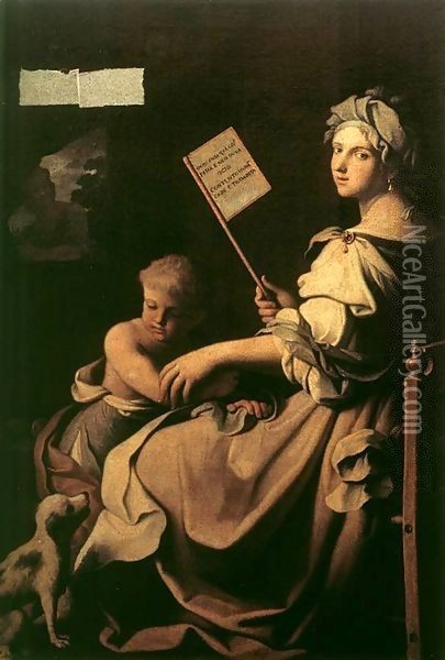 Allegory of Human Fragility Oil Painting - Giovanni Domenico Cerrini