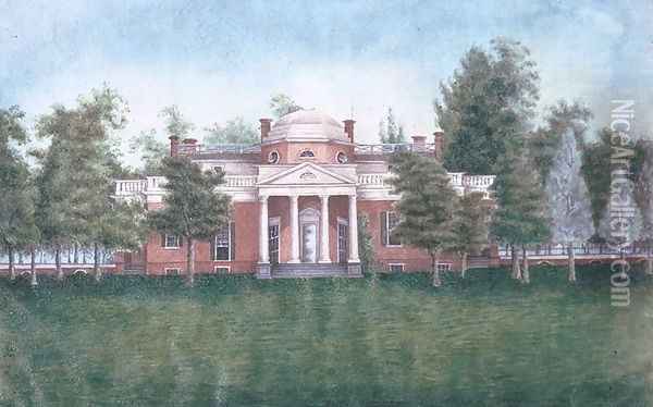 Monticello the home of Thomas Jefferson Oil Painting - Thomas Jefferson