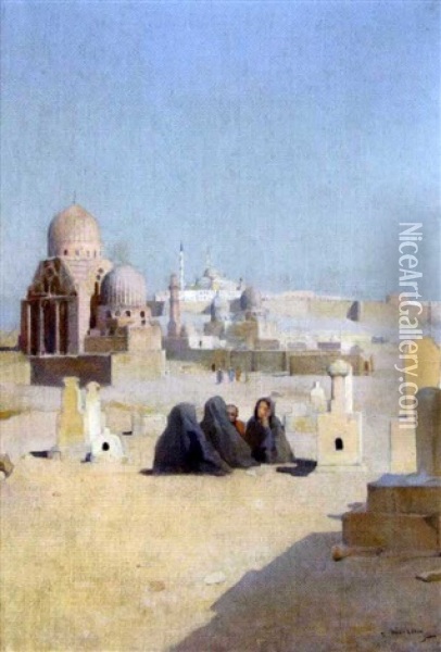 Le Tombeau Des Califes Oil Painting - Paul Alexandre Alfred Leroy