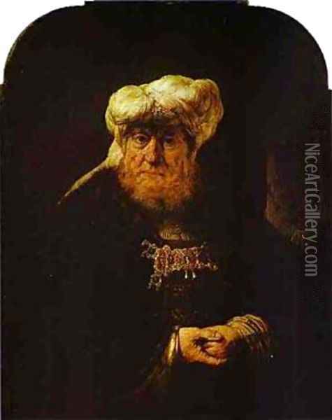 The King Uzziah Stricken With Leprosy 1635 Oil Painting - Harmenszoon van Rijn Rembrandt