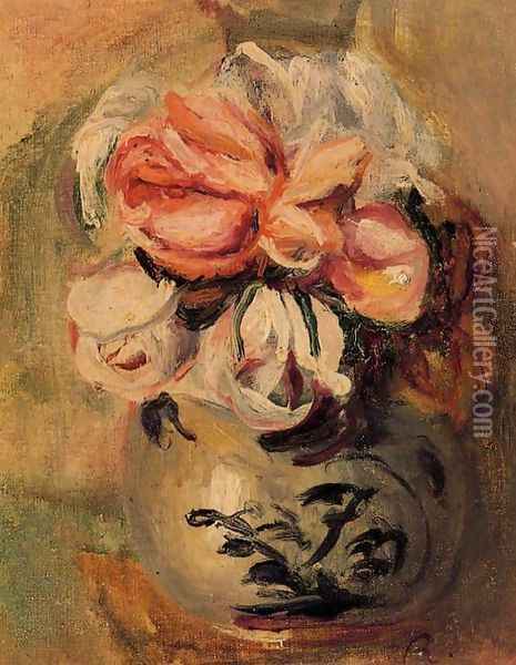 Vase of Flowers III Oil Painting - Pierre Auguste Renoir