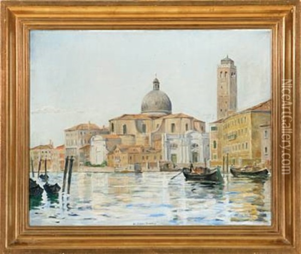 View Of Venice Oil Painting - Johan Rohde