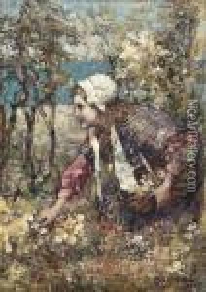 By The Sea Oil Painting - Edward Atkinson Hornel