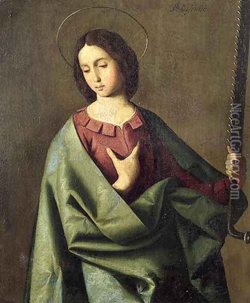 St. Euphemia Oil Painting - Francisco De Zurbaran