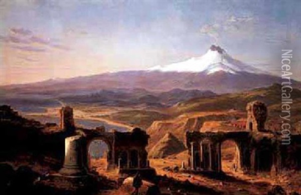 Mount Etna Oil Painting - William Roderick Lawrence