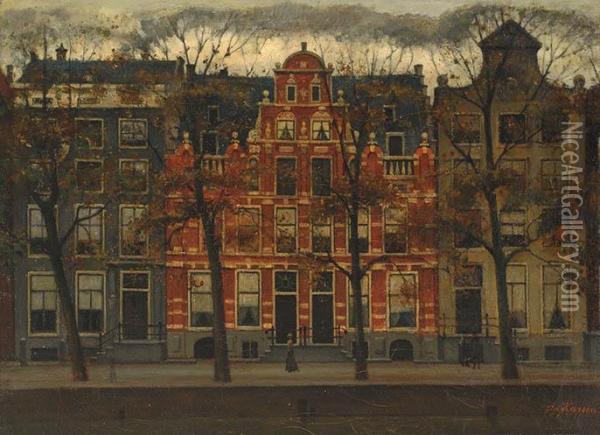 Bend In The Herengracht Oil Painting - Eduard Karsen