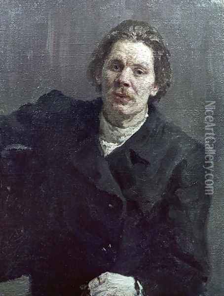 Portrait of Maxim Gorky (Aleksai Maksimovich Peshkov) (1868-1936) 1899 Oil Painting - Ilya Efimovich Efimovich Repin