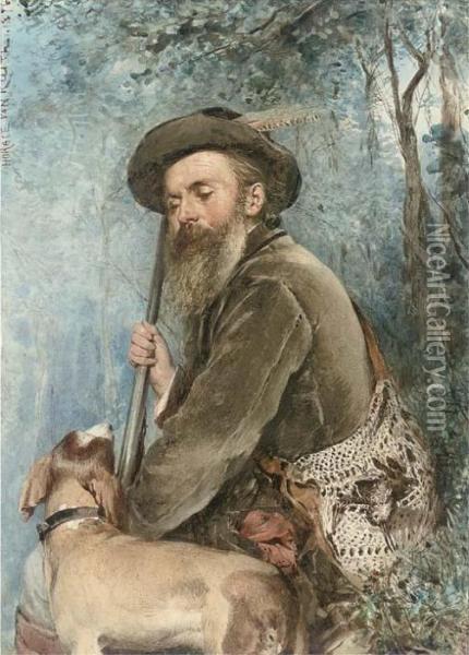 A Rest From Hunting Oil Painting - Horace Van Ruith
