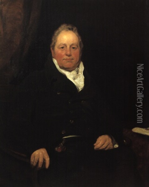 Portrat Eines Herrn In Braunem Mantel Oil Painting - Sir Henry Raeburn
