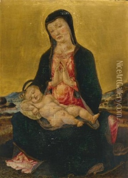 Madonna And Child Oil Painting - Bartolommeo Vivarini