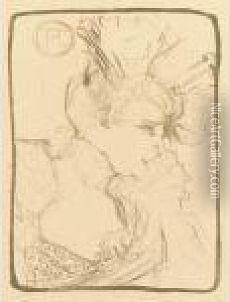 Mademoiselle Marcelle Lender En Buste (d. 102; A 131; W. 99; Adr. 118) Oil Painting - Henri De Toulouse-Lautrec