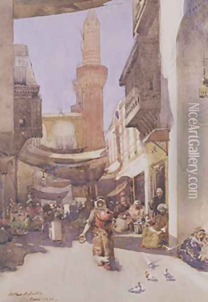A Cairo Street 1883 Oil Painting - Arthur Melville