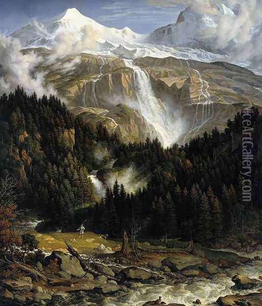 The Schmadribach Falls 1821-22 Oil Painting - Joseph Anton Koch