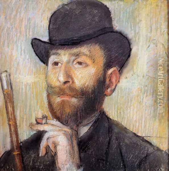 Zachary Zakarian, c.1885 Oil Painting - Edgar Degas