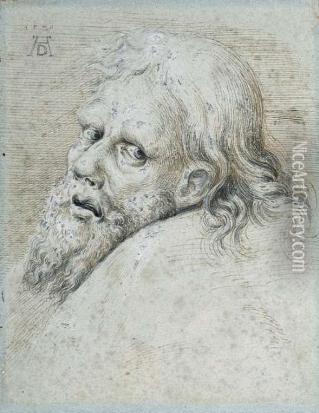 The Head Of A Bearded Man Oil Painting - Hans Hoffmann