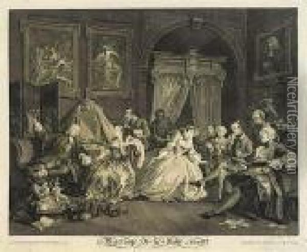 'marriage A-la-mode', Suite Complete De 6 Planches,1745 Oil Painting - William Hogarth