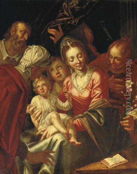 The Holy Family Oil Painting - Hans Von Aachen