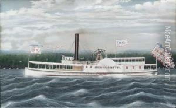 Steamboat Henry Smith Oil Painting - James Bard