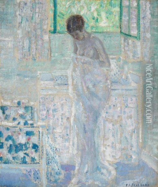 After The Bath Oil Painting - Frederick Carl Frieseke