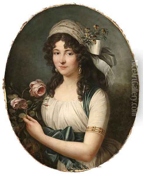 Portrait of a Lady, Oil Painting - Marie-Victoire Lemoine