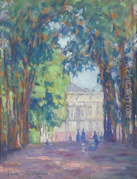 Le Parc A Versailles (+ Les Champs A La Malmaison; Pair) Oil Painting - Frank Milton Armington