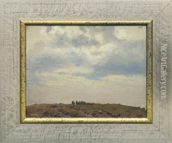 Landscape With Clouds Oil Painting - Ferdynand Ruszczyc