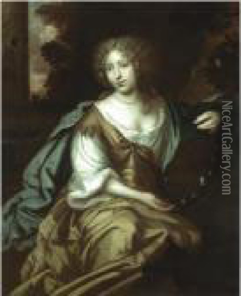 Portrait Of Mrs Nicholas Oil Painting - Sir Peter Lely