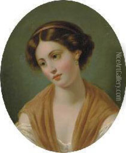 Miss Fanny Rundle Oil Painting - Thomas Sully