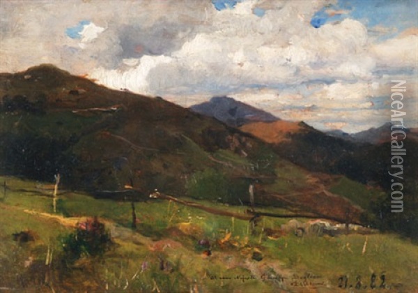 Landschaft Oil Painting - Lorenzo Delleani