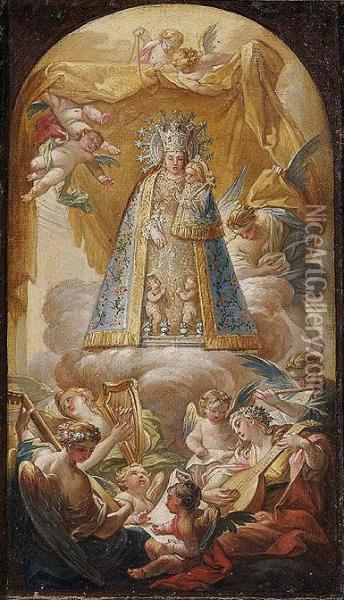Virgen De Los Desamparados Oil Painting - Vicente Lopez y Portana