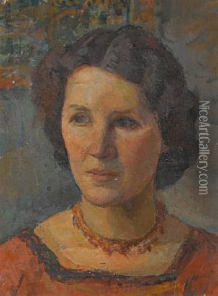 Portrait Of Marg Lawson Oil Painting - Ernest Lawson