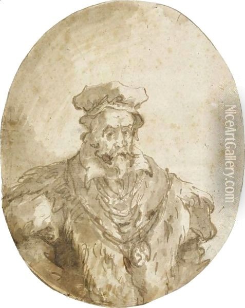Portrait Of A Venetian Nobleman Oil Painting - Francesco Guardi