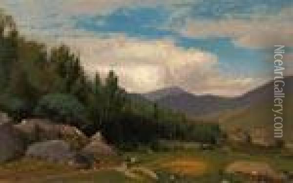 Scene In The White Mountains Oil Painting - William Howard Hart