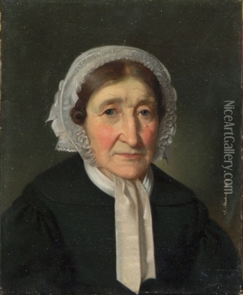 Frau Weiss Von Zug Oil Painting - Joseph Stocker