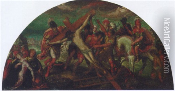 The Crucifixion Oil Painting - Cornelis de Baellieur the Elder