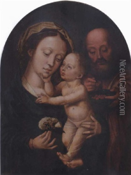 Die Heilige Familie Oil Painting - Ambrosius Benson