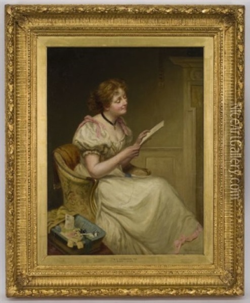 Young Woman Reading Oil Painting - Sir William Quiller Orchardson