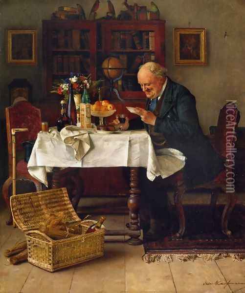 The Bachelor's Birthday Oil Painting - Isidor Kaufmann