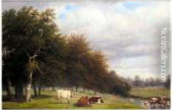 Stoneleigh Park Oil Painting - Thomas Baker Of Leamington