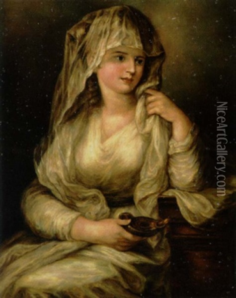 Vestalinde. Portrait Of A Woman Dressed As A Vestal Virgin Oil Painting - Angelika Kauffmann