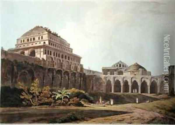 Part of the Palace Madura Oil Painting - Thomas Daniell