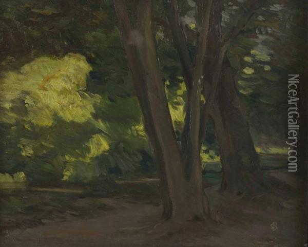 In The Green Wood Oil Painting - Charles Braithwaite