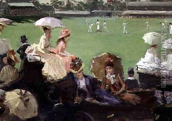 Eton v Harrow 1889 Oil Painting - Albert Jnr. Ludovici