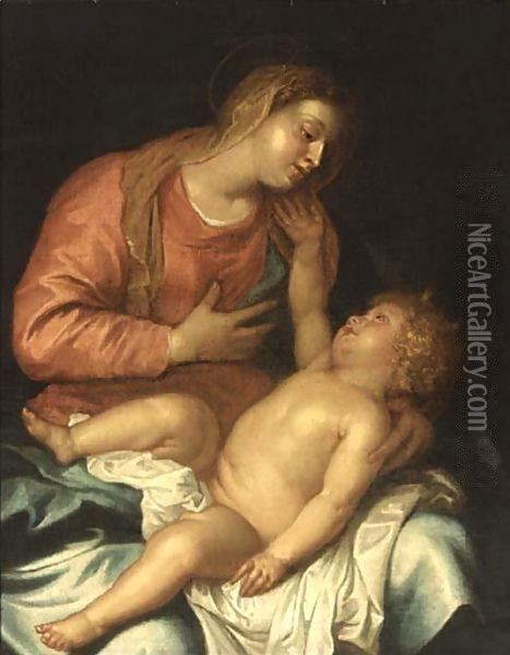 The Virgin and Child 2 Oil Painting - Sir Anthony Van Dyck