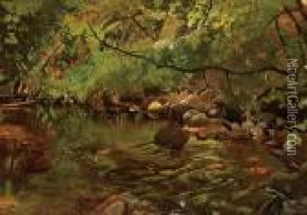 Interior-river Study Oil Painting - William Trost Richards
