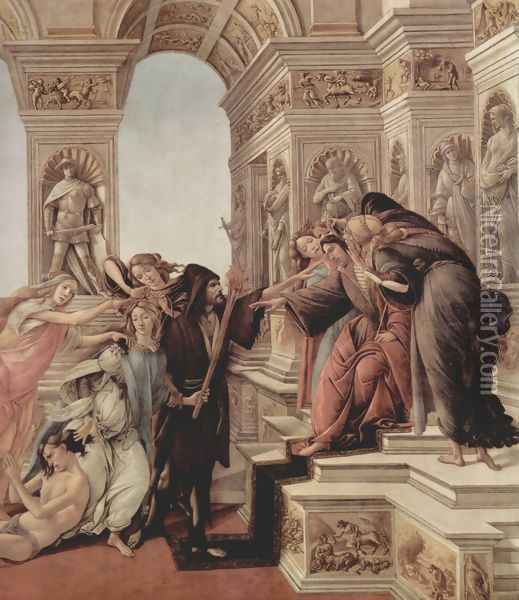 Calumny of Apelles (detail 2) Oil Painting - Sandro Botticelli