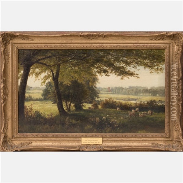 Elvington Hall And Church, Yorks (from Sutton-on-derwent) Oil Painting - William Henry James Boot