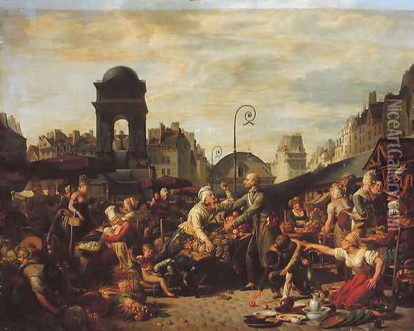 The Marche des Innocents, c.1814 Oil Painting - Jean-Charles Tardieu